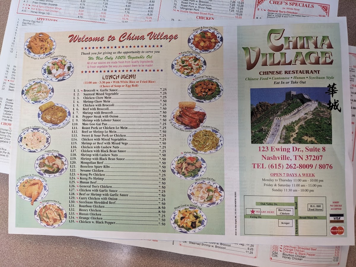 China Village Menu-1